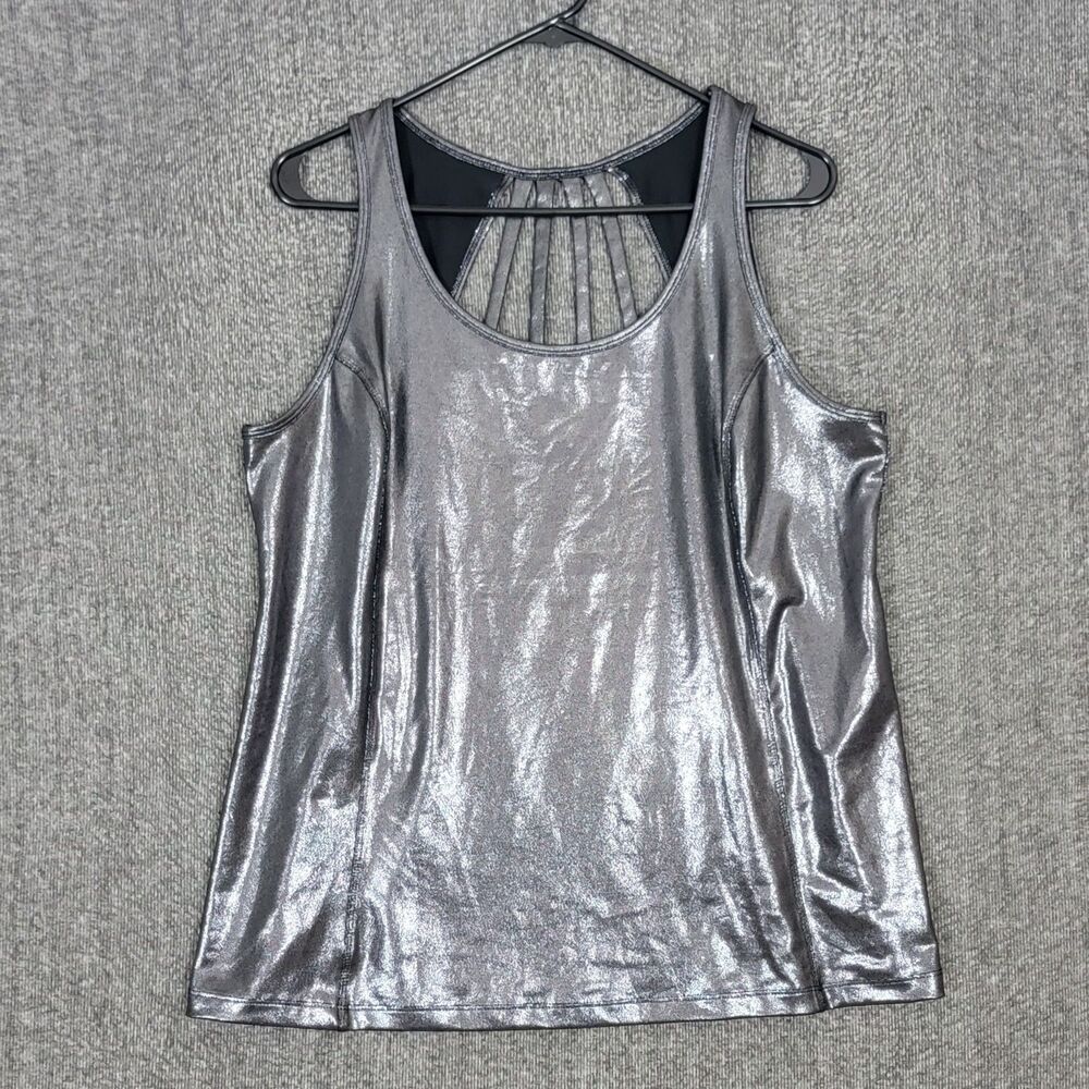 Lane Bryant Metallic Silver Tank Top